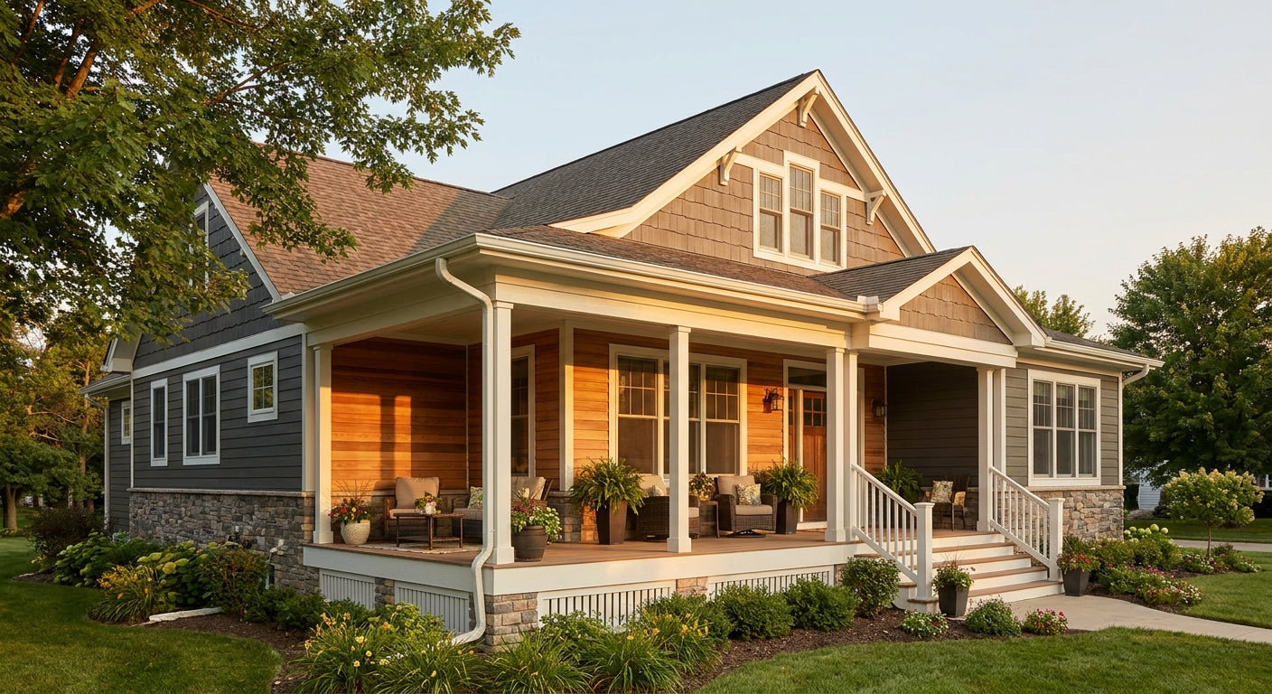 Best exterior panels for wrap-around porch cladding