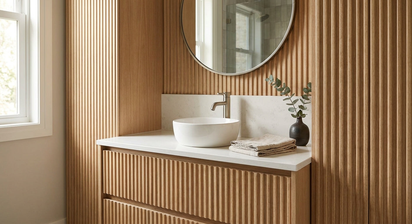 Best fluted panels for bathroom vanity unit surrounds