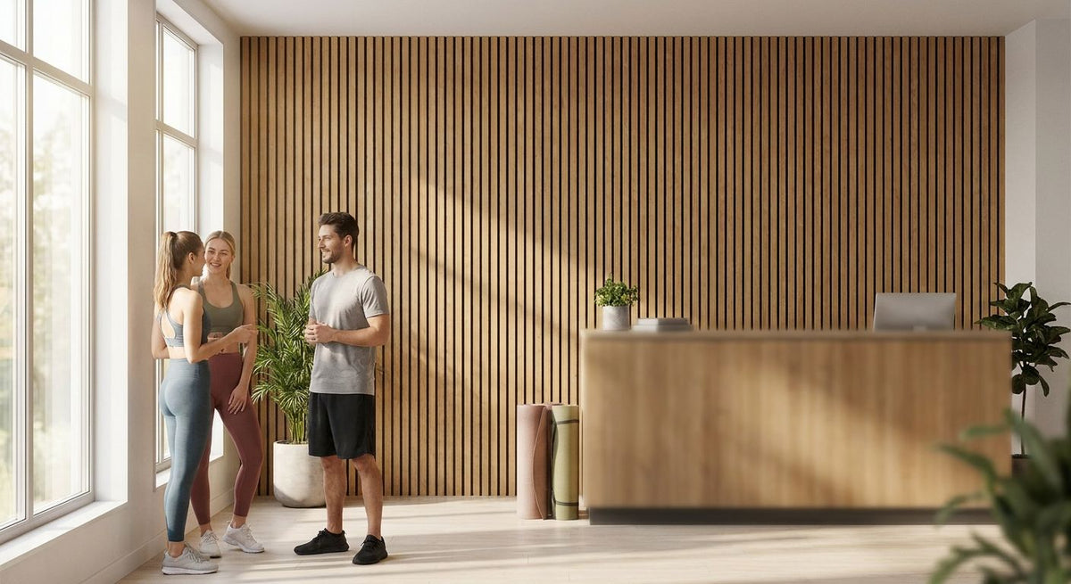 Best acoustic wood panels for boutique fitness studio receptions
