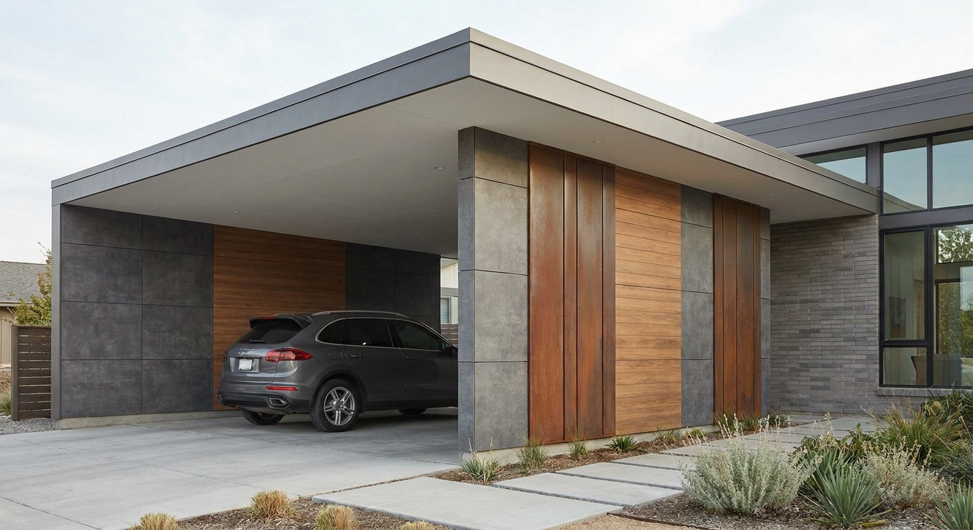 Best exterior wall panels for covered carport cladding