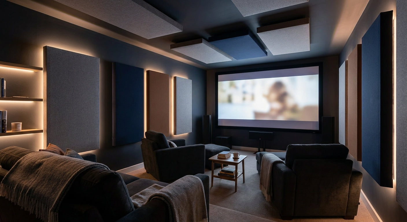 How to use acoustic panels to treat a home cinema room