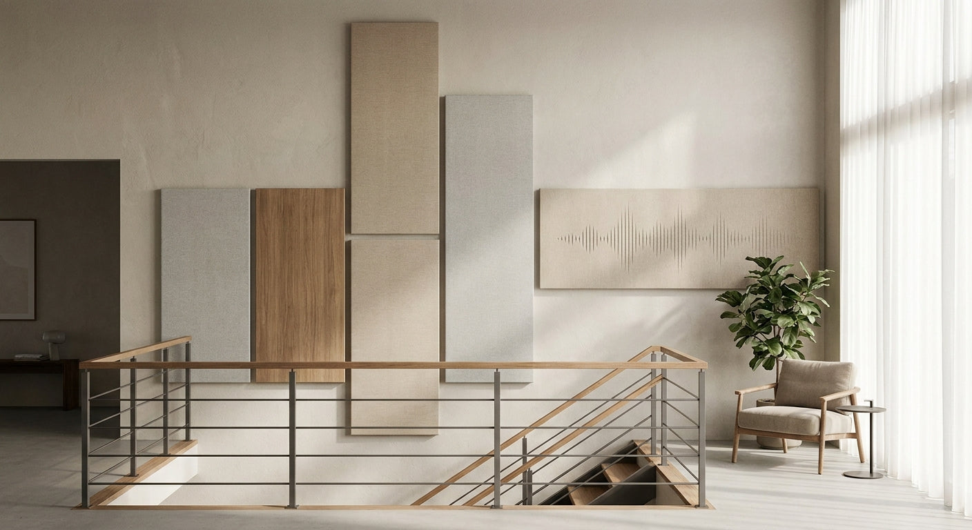 Best acoustic panels for reducing echo in open staircases