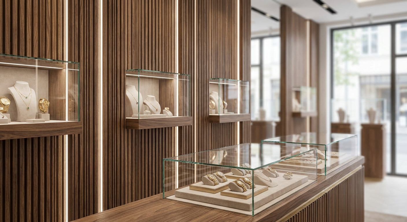 Best wood wall panels for jewelry and watch boutique interiors