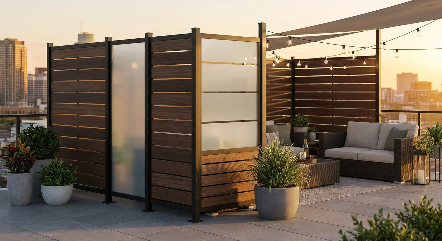 Best exterior panels for rooftop terrace privacy screens