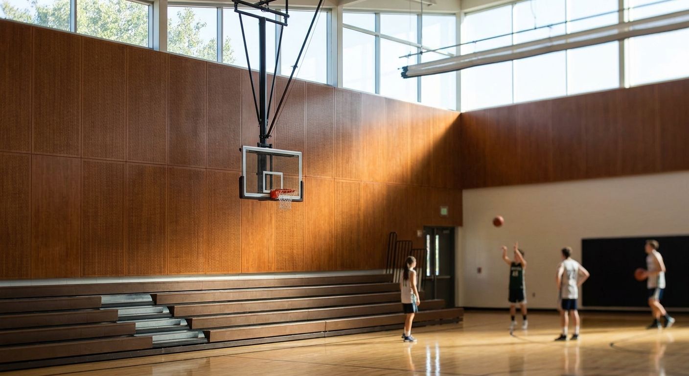 Best wood wall panels for high school gymnasium interiors