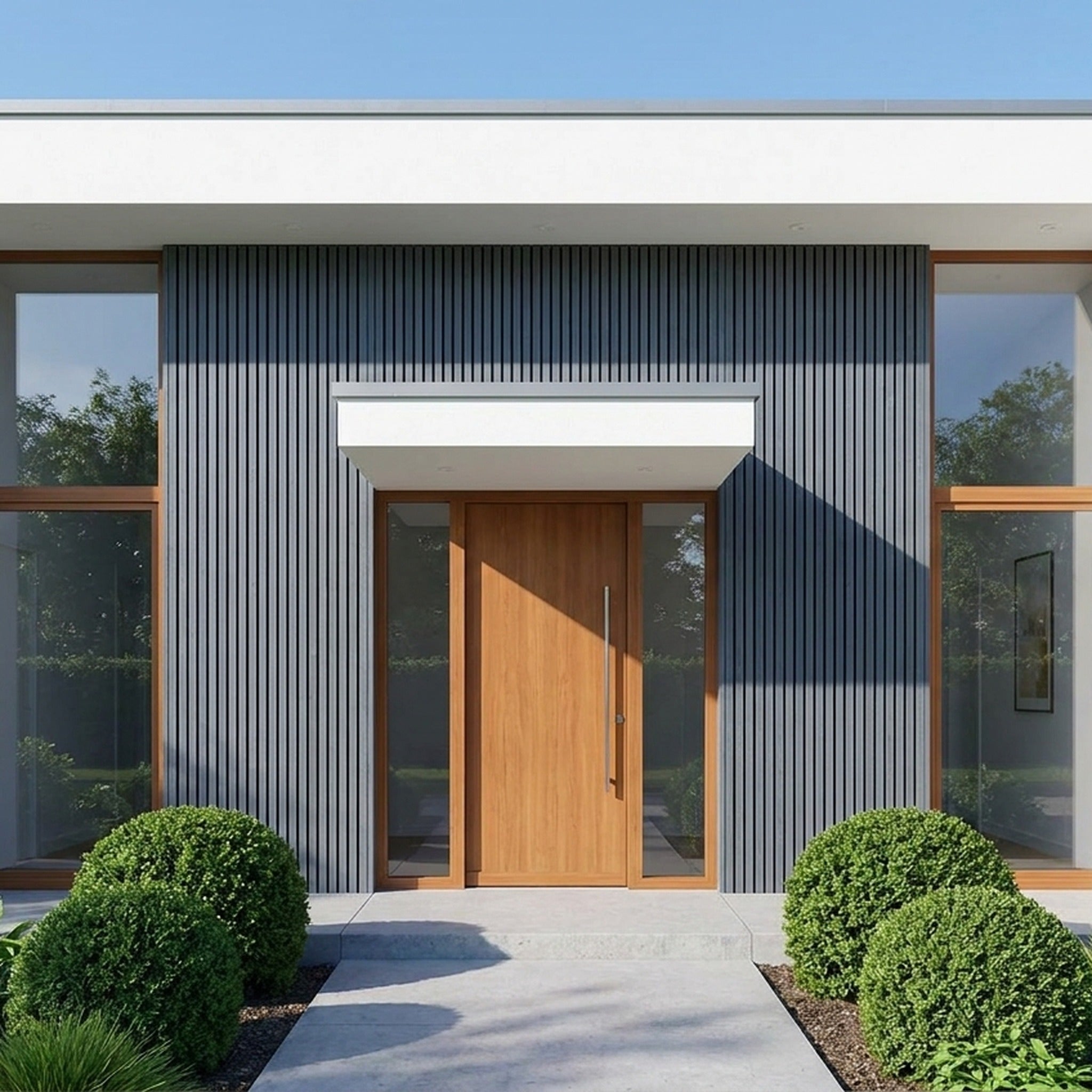 Exterior Wall Panel Stone Gray 94.5" | Garden | 3D Wood Grain (2 Panels per Box)
