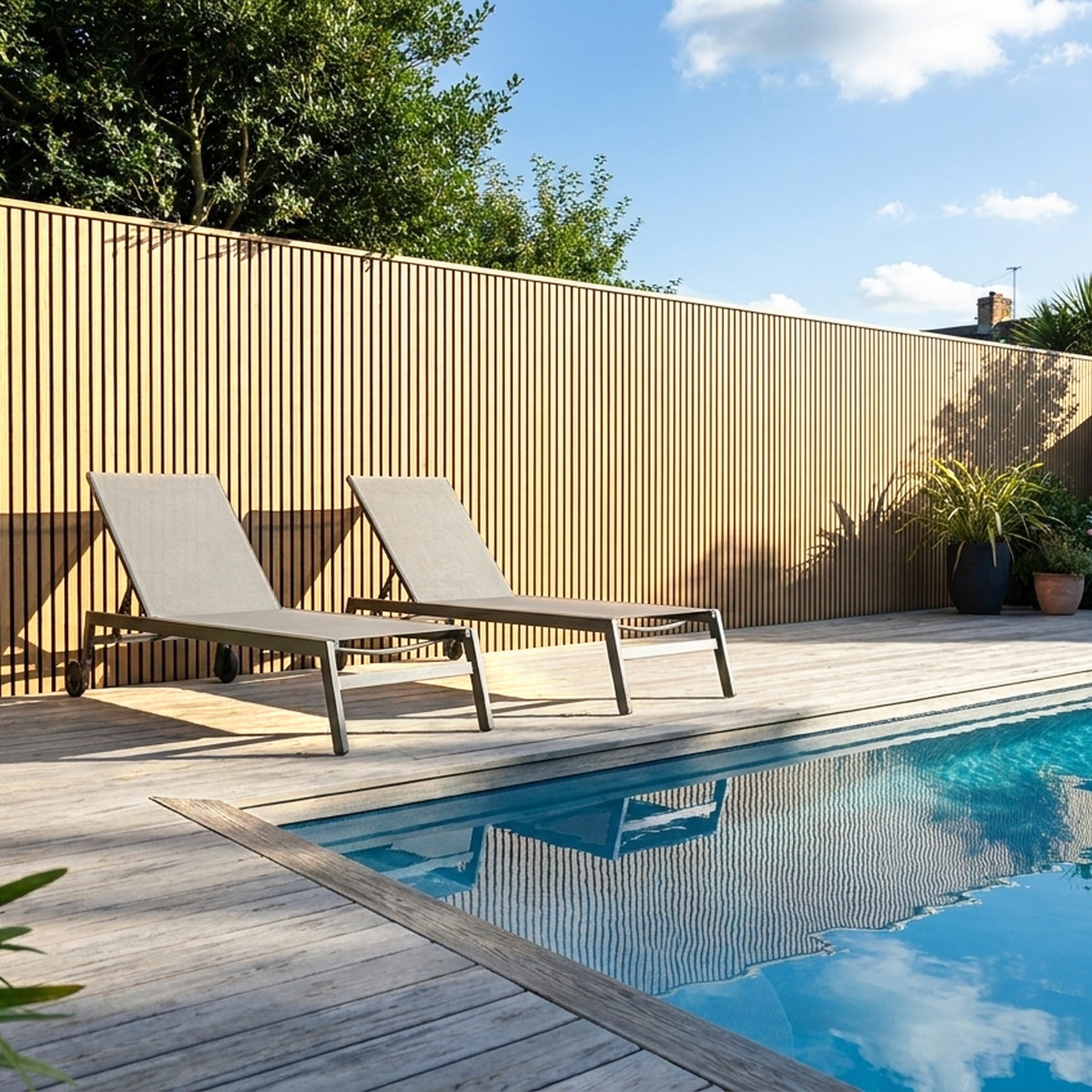 Exterior Wall Panel Birch 94.5" | Garden | 3D Wood Grain (2 Panels per Box)