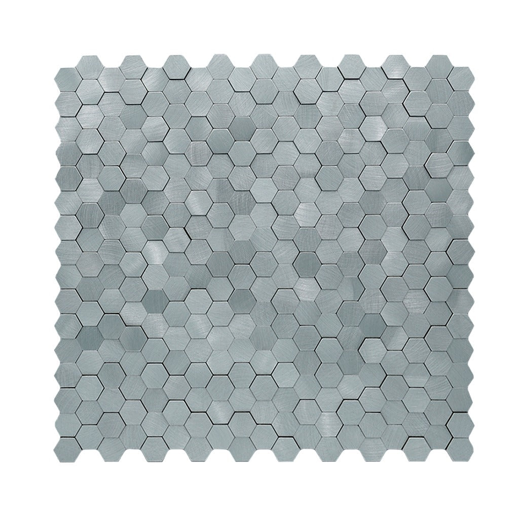 Peel and Stick Backsplash | Mini Hexagon 3D Gray | 11.73×12.09"