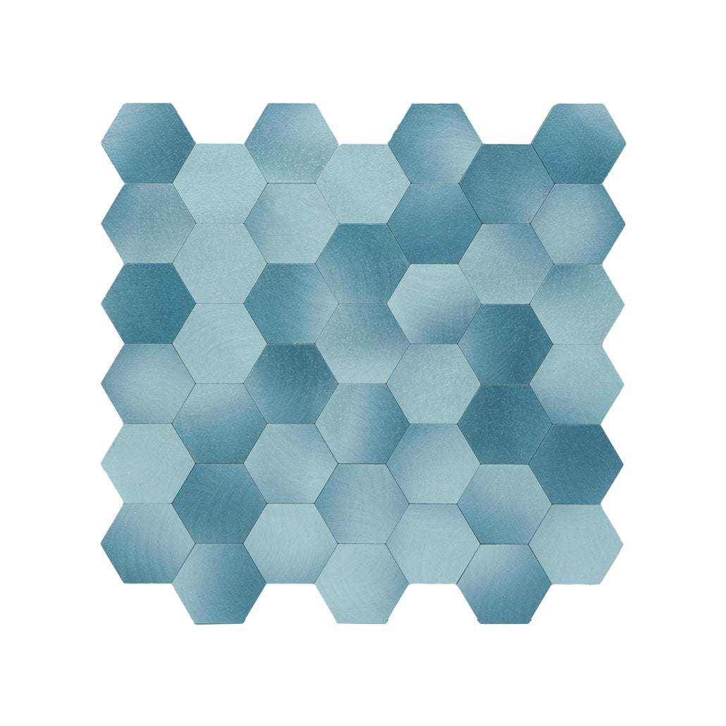 Peel and Stick Backsplash | Hexagon Blue | 11.5×11.34"