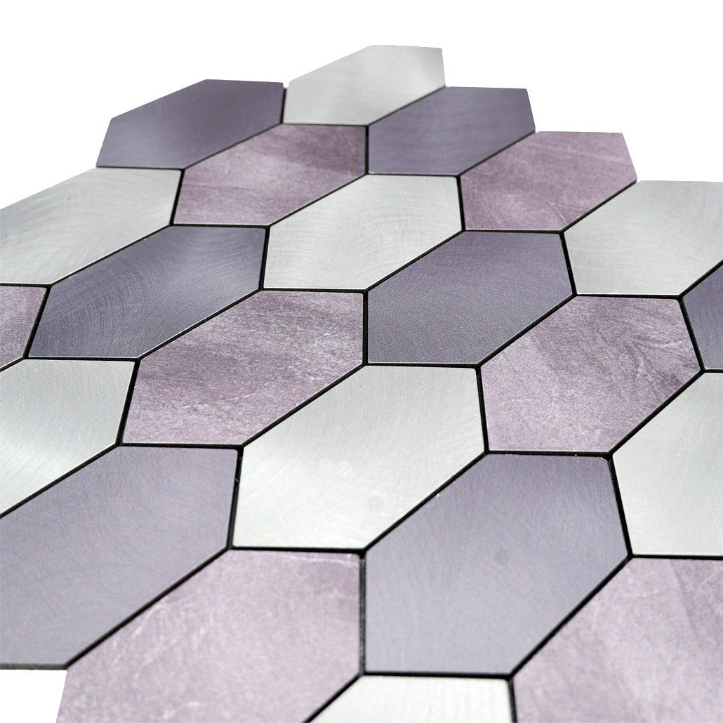Peel and Stick Backsplash | Picket Mauve | 11.81×11.81"