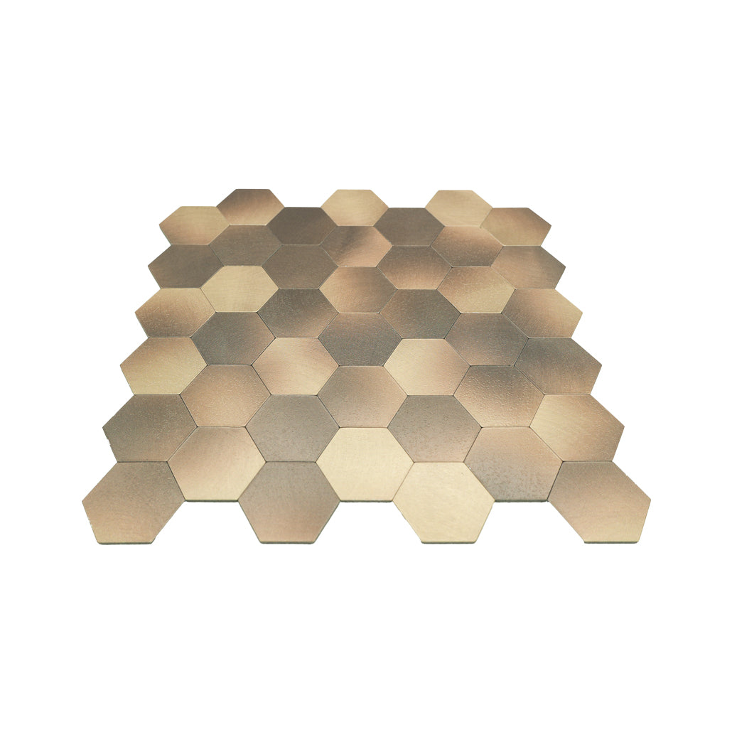 Peel and Stick Backsplash | Hexagon Gold | 11.5×11.34"