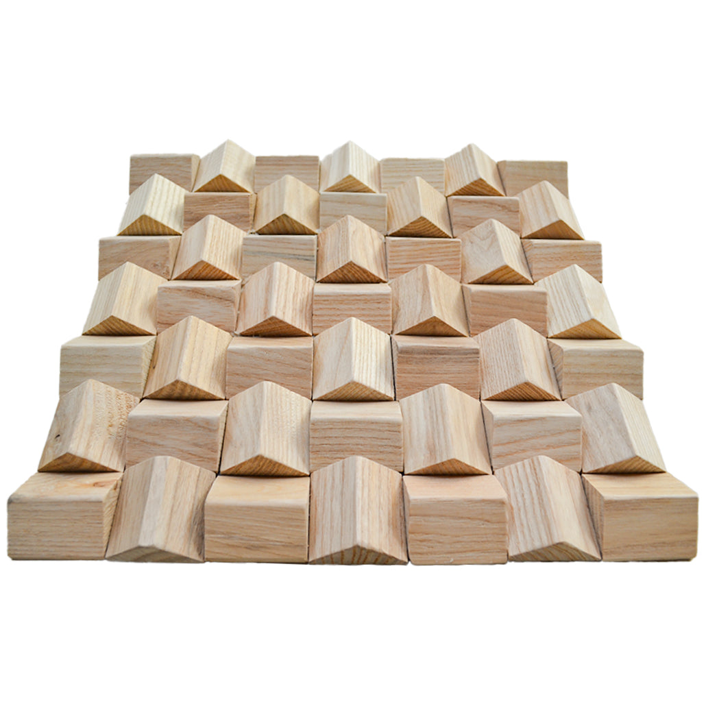 3D Wood Wall Panel | Ash | 12×12"