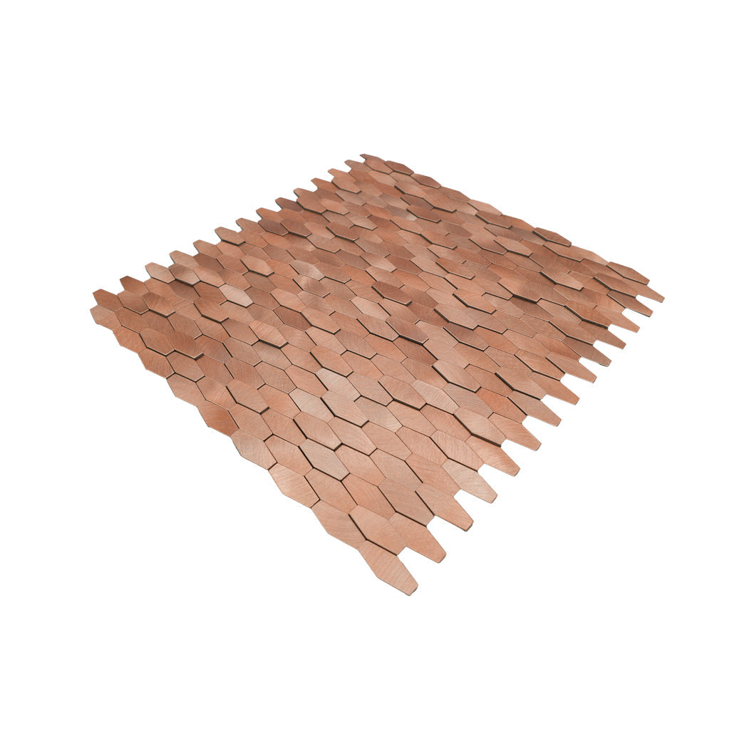 Peel and Stick Backsplash | Picket 3D Salmon | 12.2×11.81"