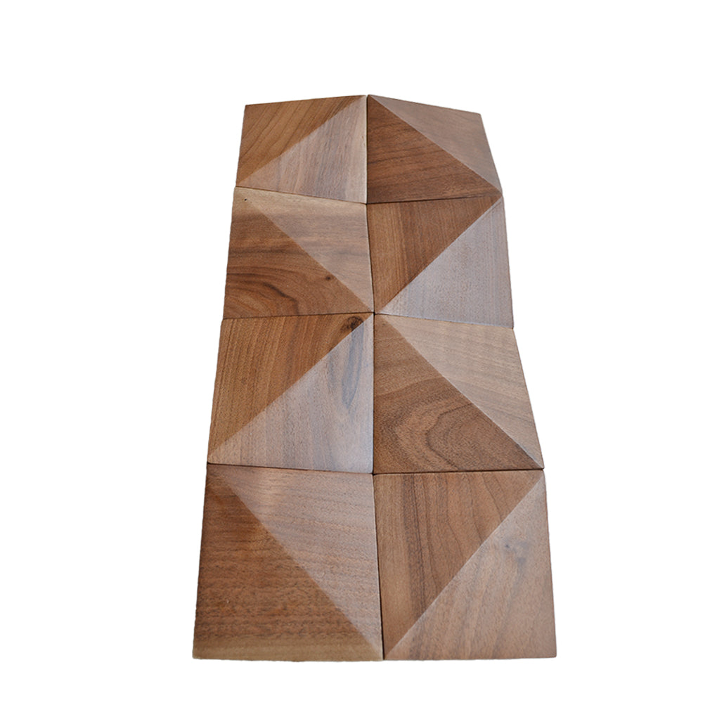 3D Wood Wall Panel | Slim Walnut | 7.9×15.8"