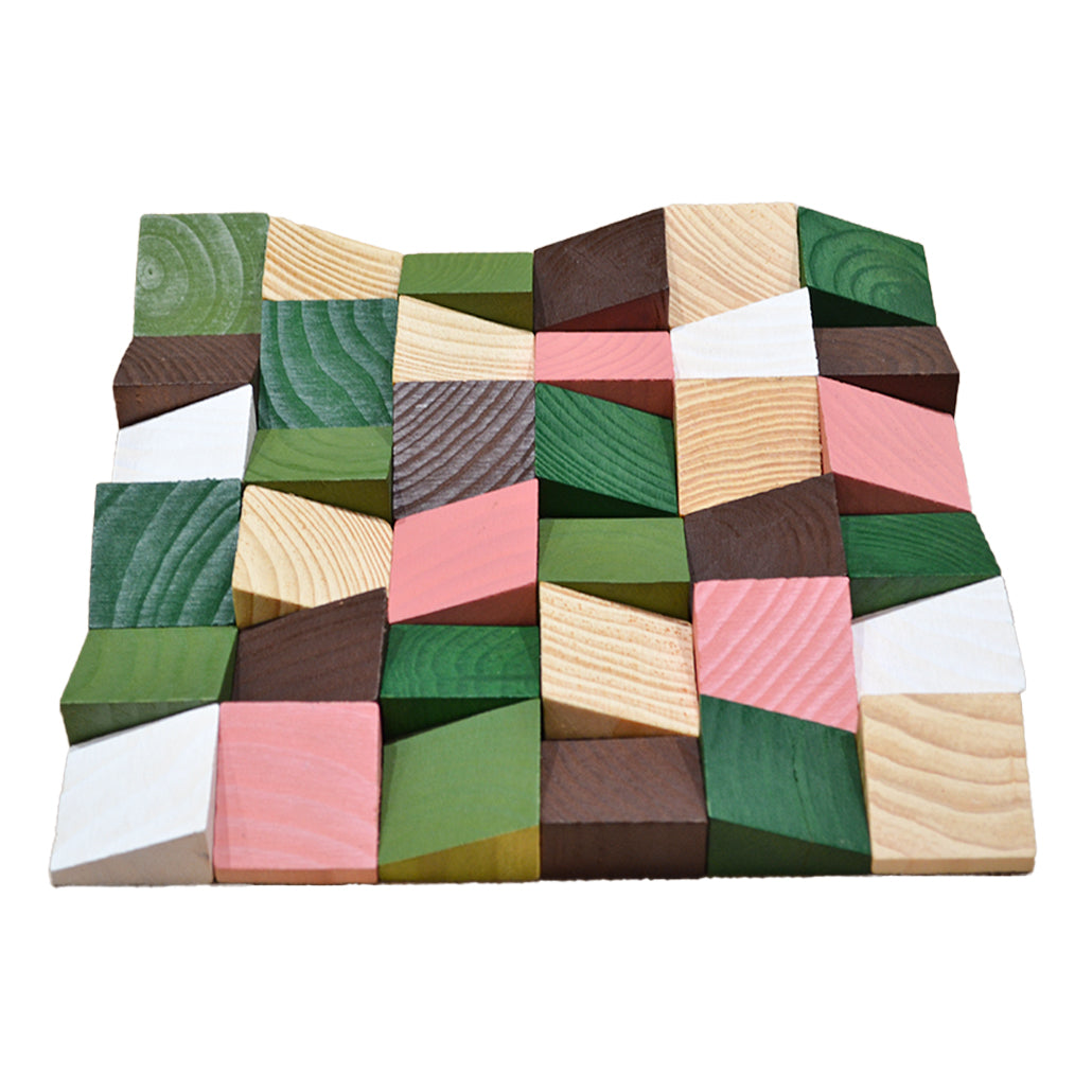 3D Wood Wall Panel | Rich Pine | 12×12"