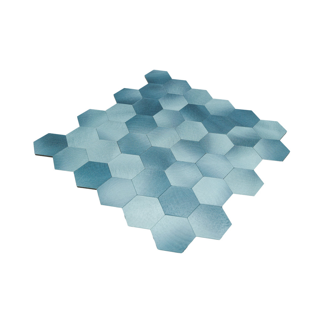 Peel and Stick Backsplash | Hexagon Blue | 11.5×11.34"