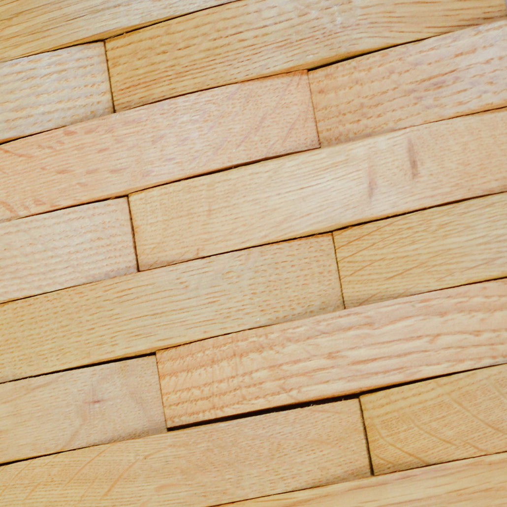 Wood Mosaic Panel | White Oak Wood Tile | 12×12”