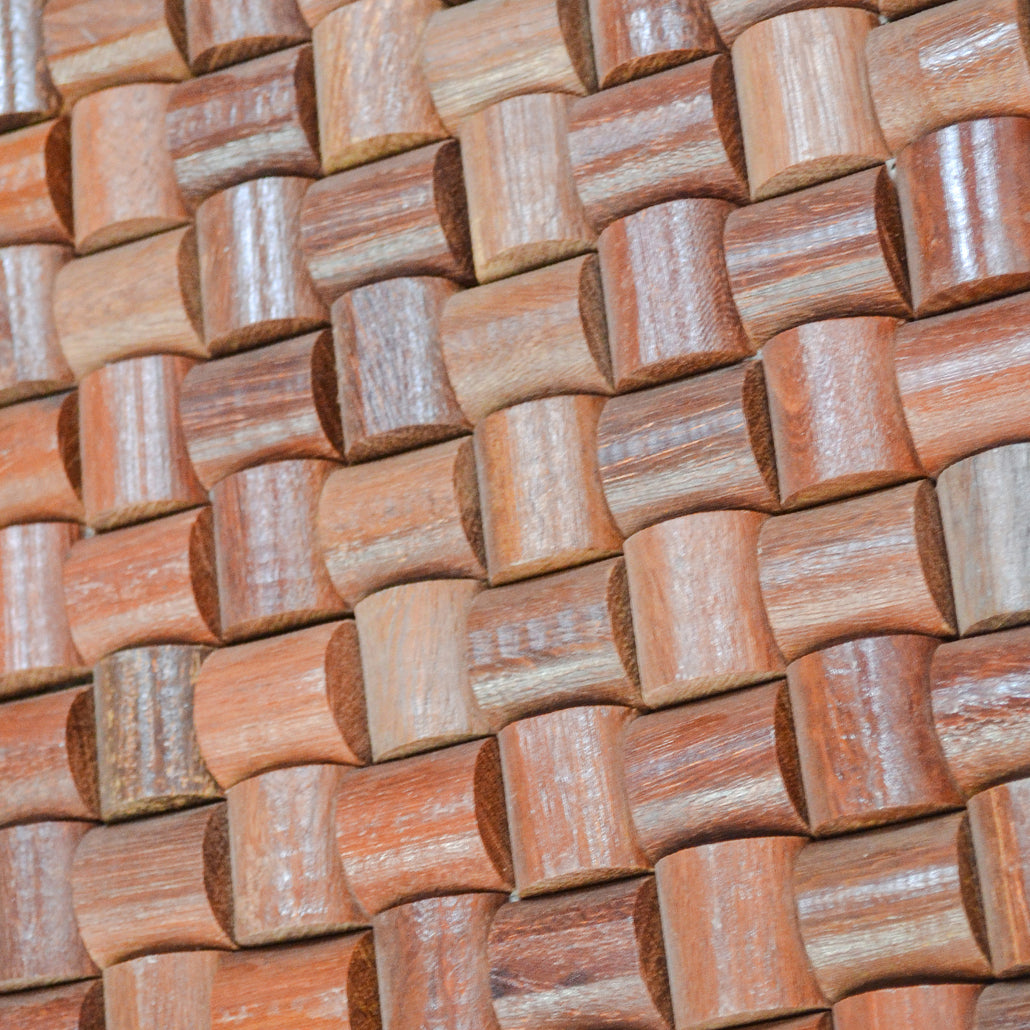 Wood Mosaic Panel | Arisauro Wood Tile | 12×12”