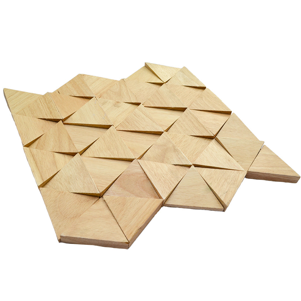 3D Wood Wall Panel | Compact Rubber | 11.0×11.8"