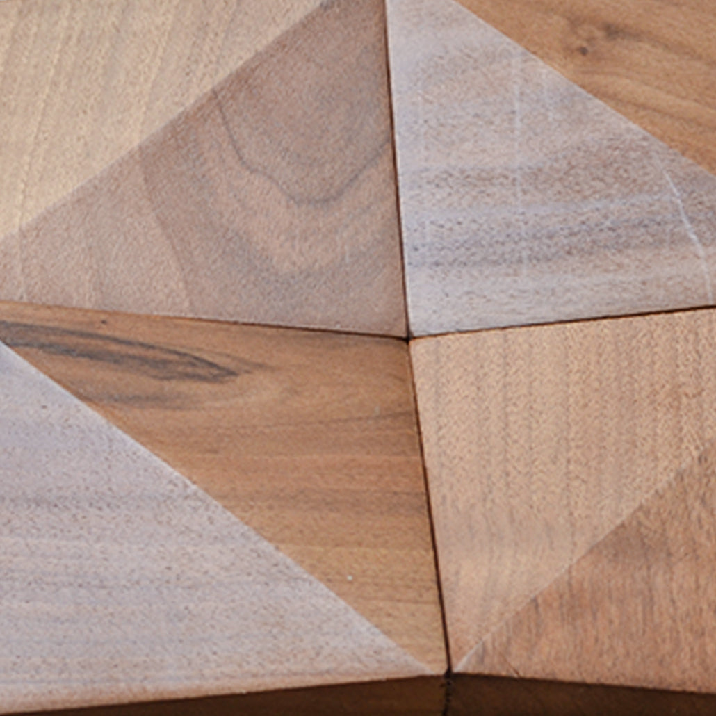 Wood Mosaic Panel | Slim Walnut Wood Tile | 7.9×15.8”