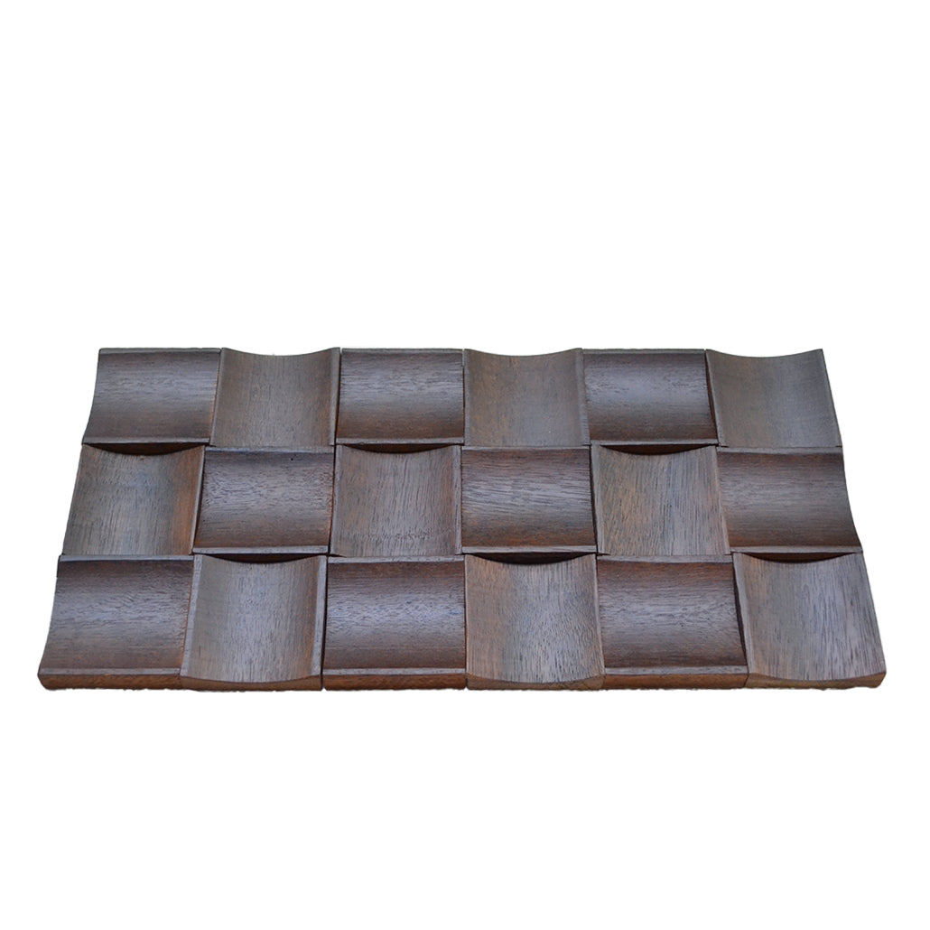 Wood Mosaic Panel | Merbau Long Wood Tile | 12×24”