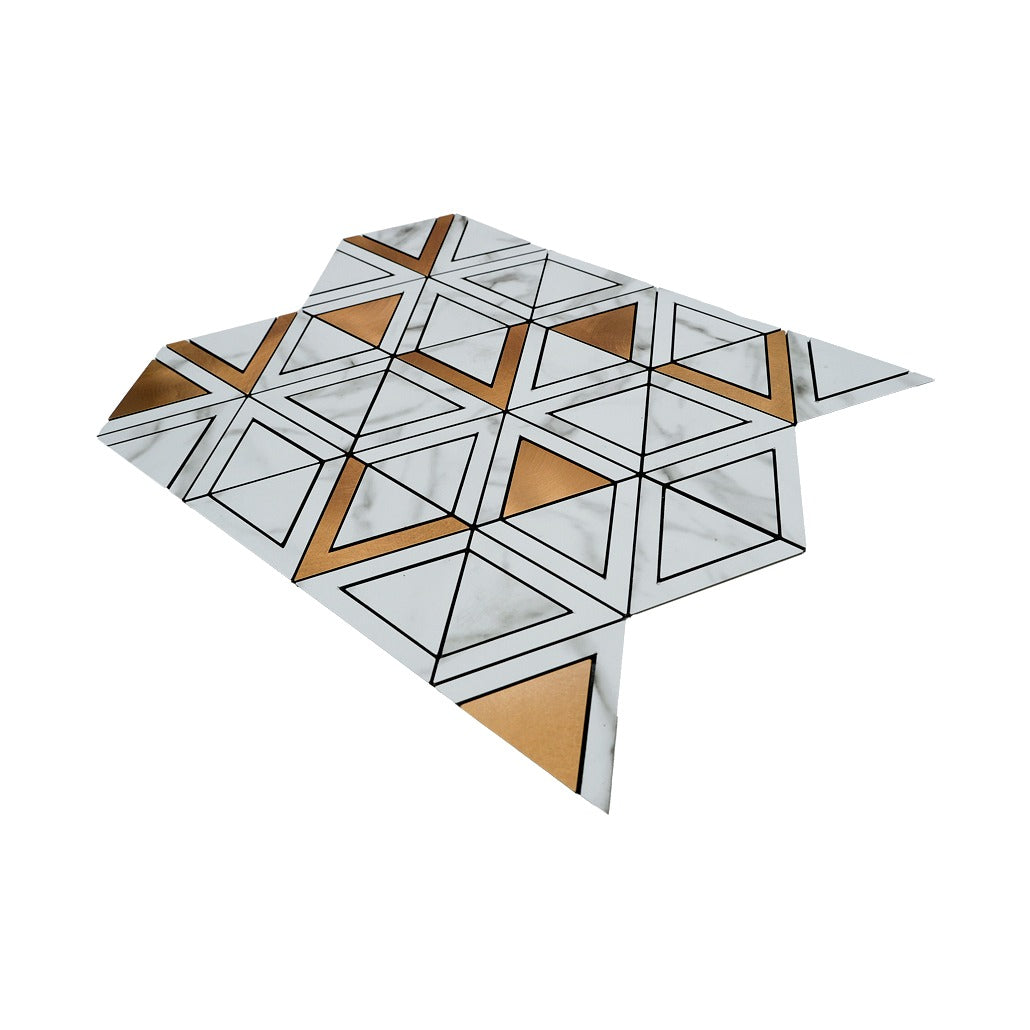 Peel and Stick Backsplash | Triangle Gold | 11.3×13.03"