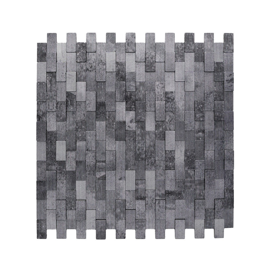 Peel and Stick Backsplash | Brick 3D Anthracite | 11.73×11.81"