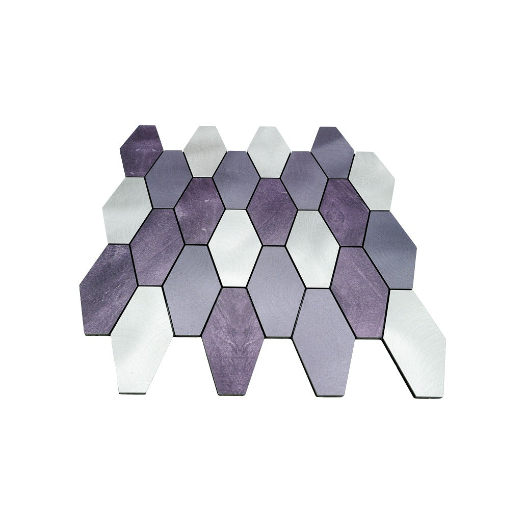 Peel and Stick Backsplash | Picket Purple | 11.81×11.81"
