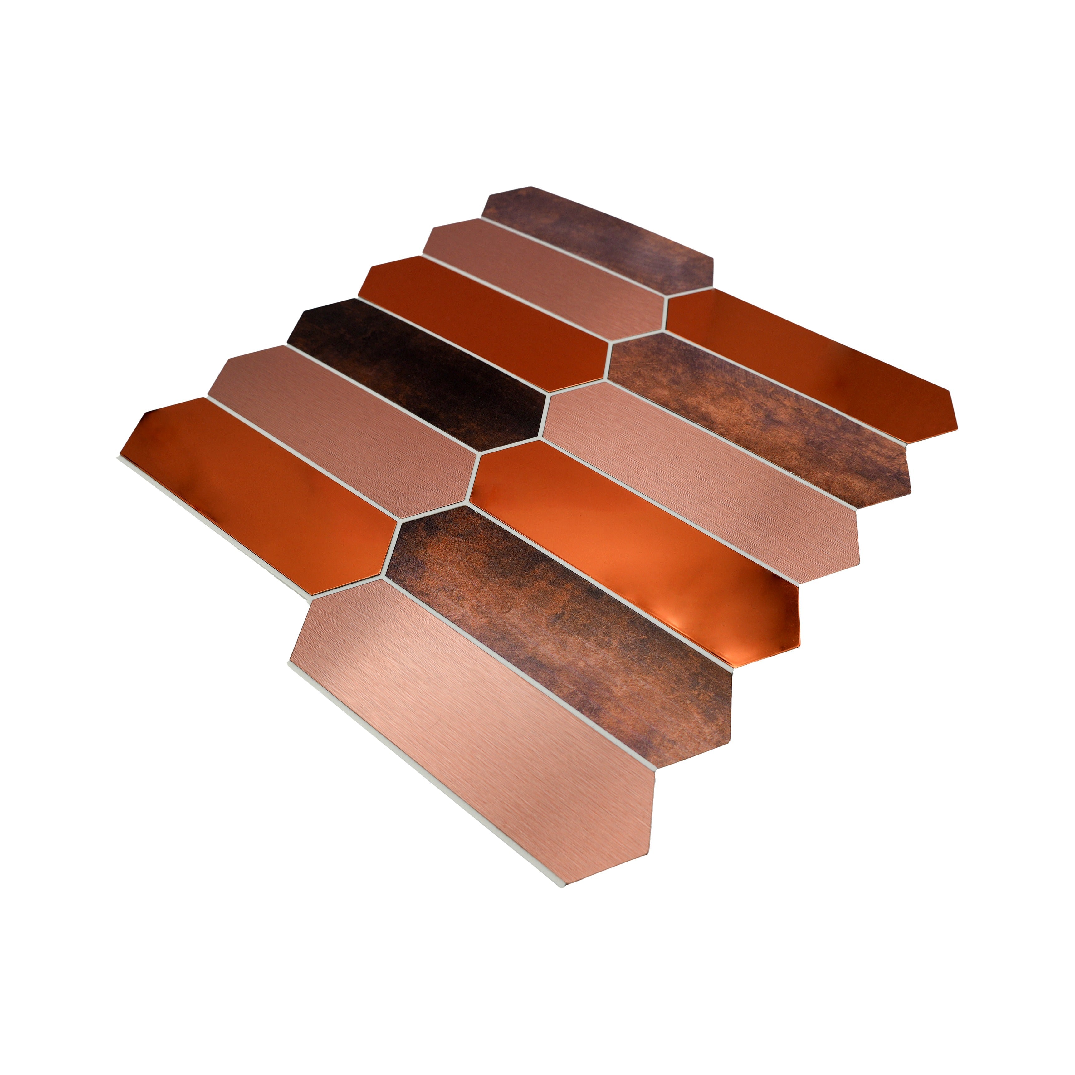 Peel and Stick Backsplash | Picket Brown | 11.1×10.75"