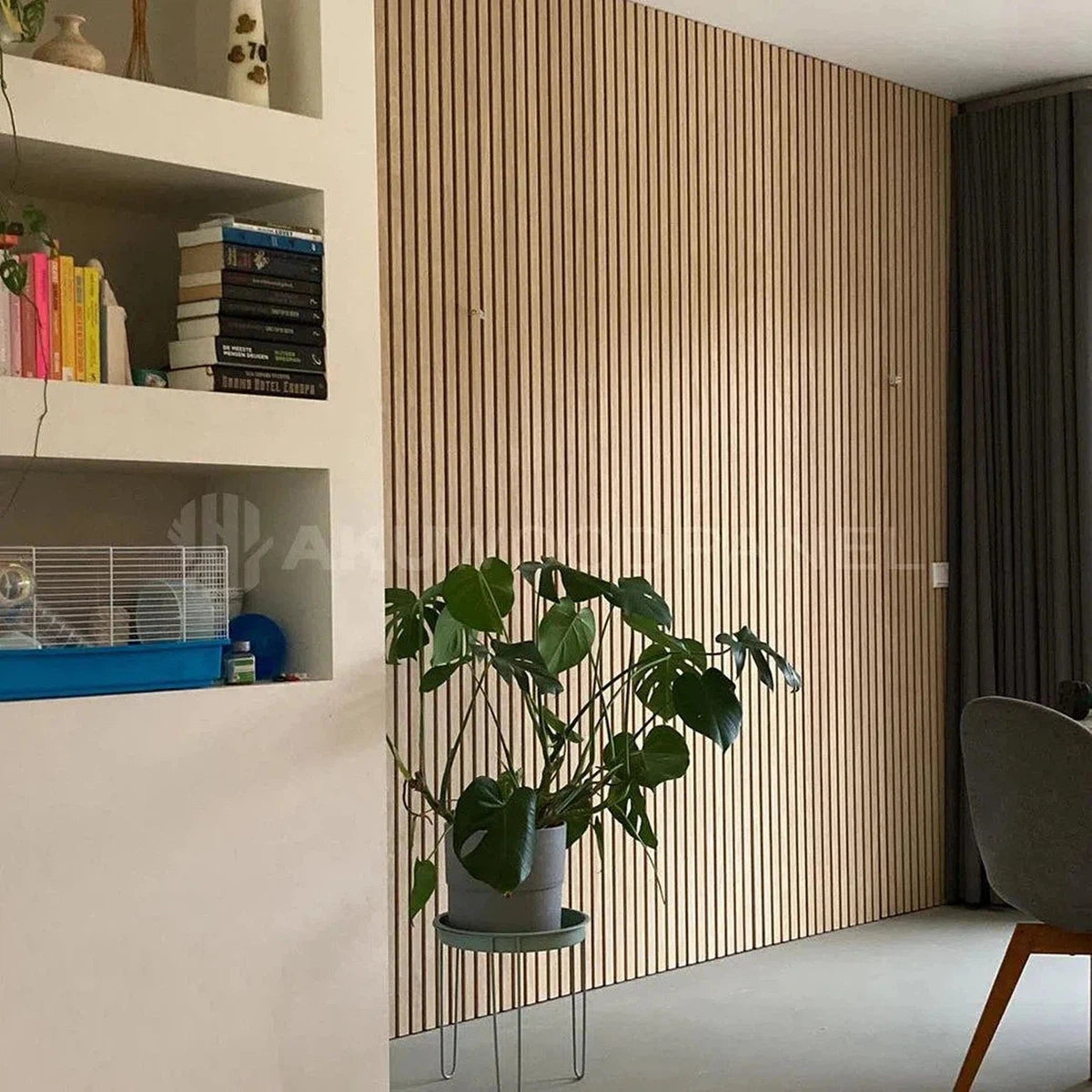 Acoustic Slat Wall Panel | Natural Oak | Premium 3-sided Wood Veneer