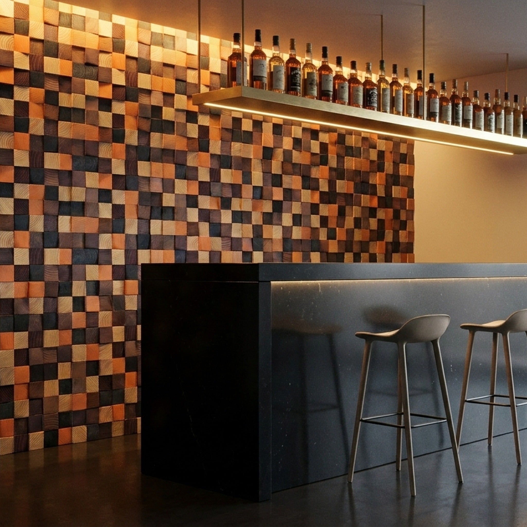 3D Wood Wall Panel | Bold Pine | 12×12"