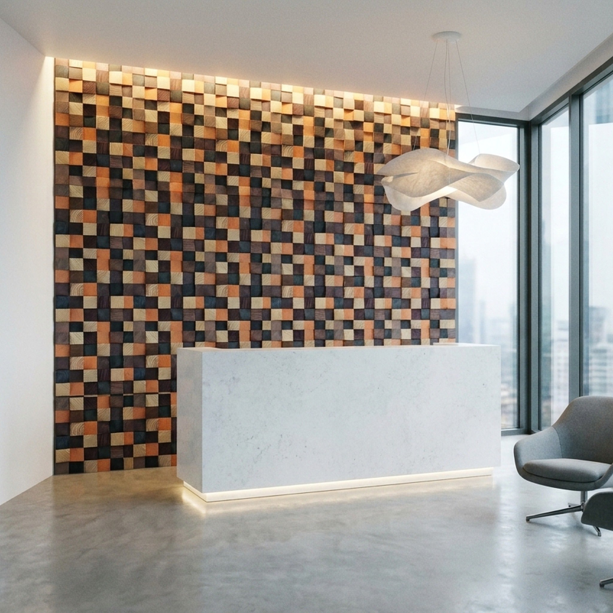 3D Wood Wall Panel | Bold Pine | 12×12"