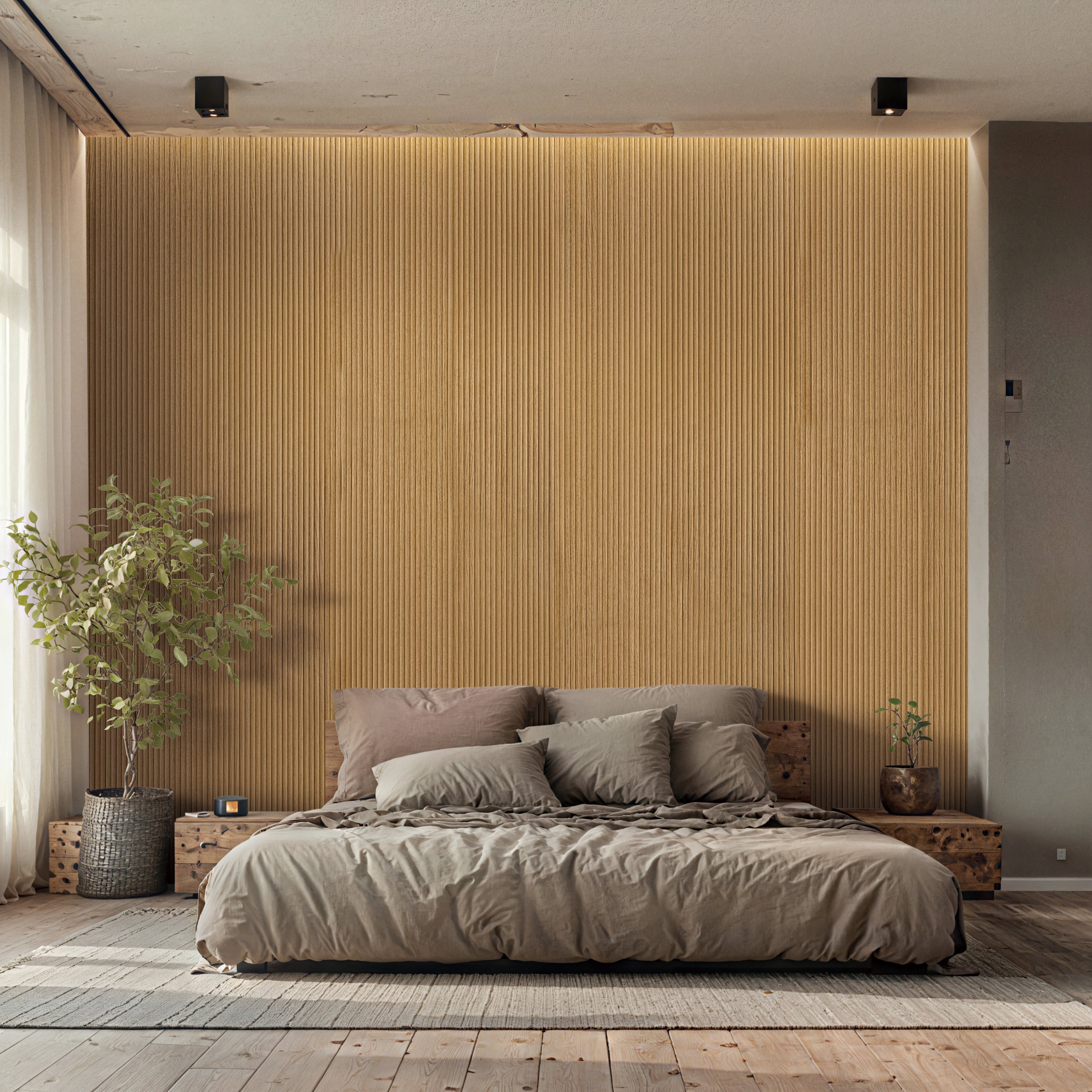 Fluted Wall Panel | Rustic Oak | Modern Flexible Design