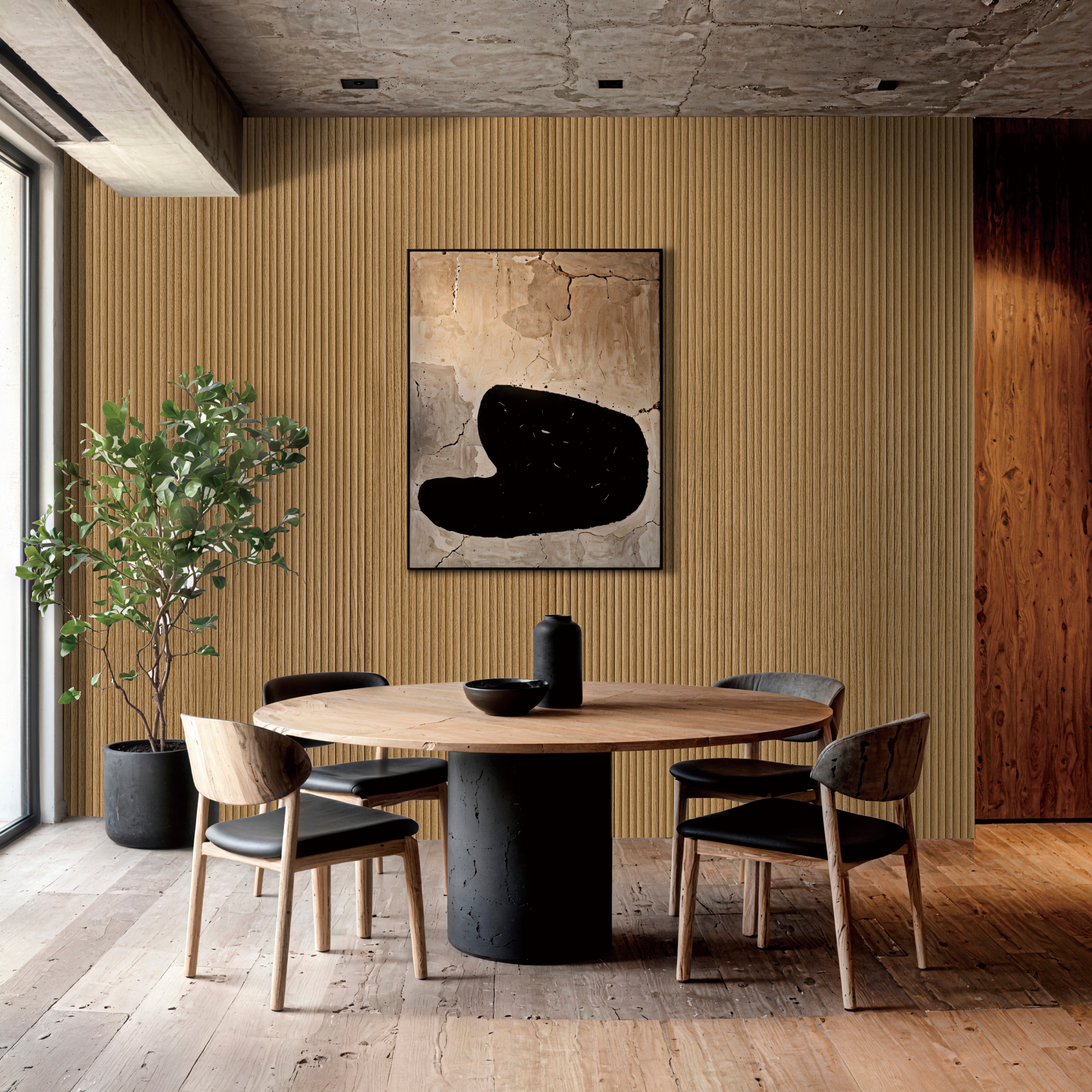 Fluted Wall Panel | Rustic Oak | Modern Flexible Design