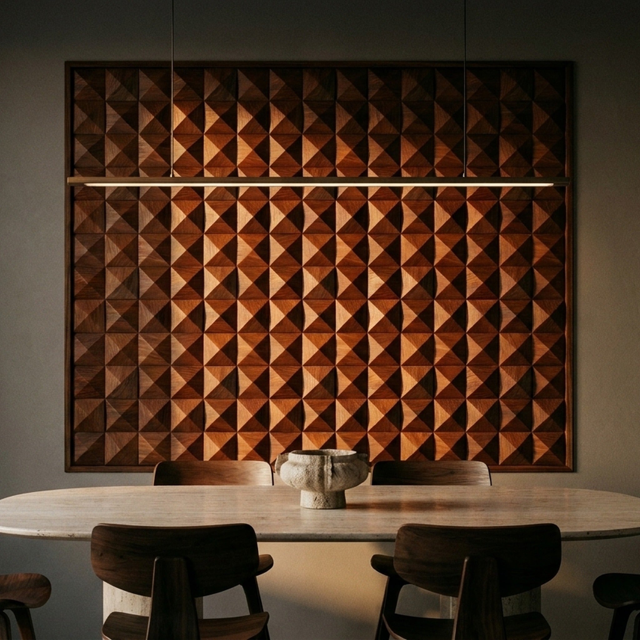 3D Wood Wall Panel | Cumaru Deep | 12×12"