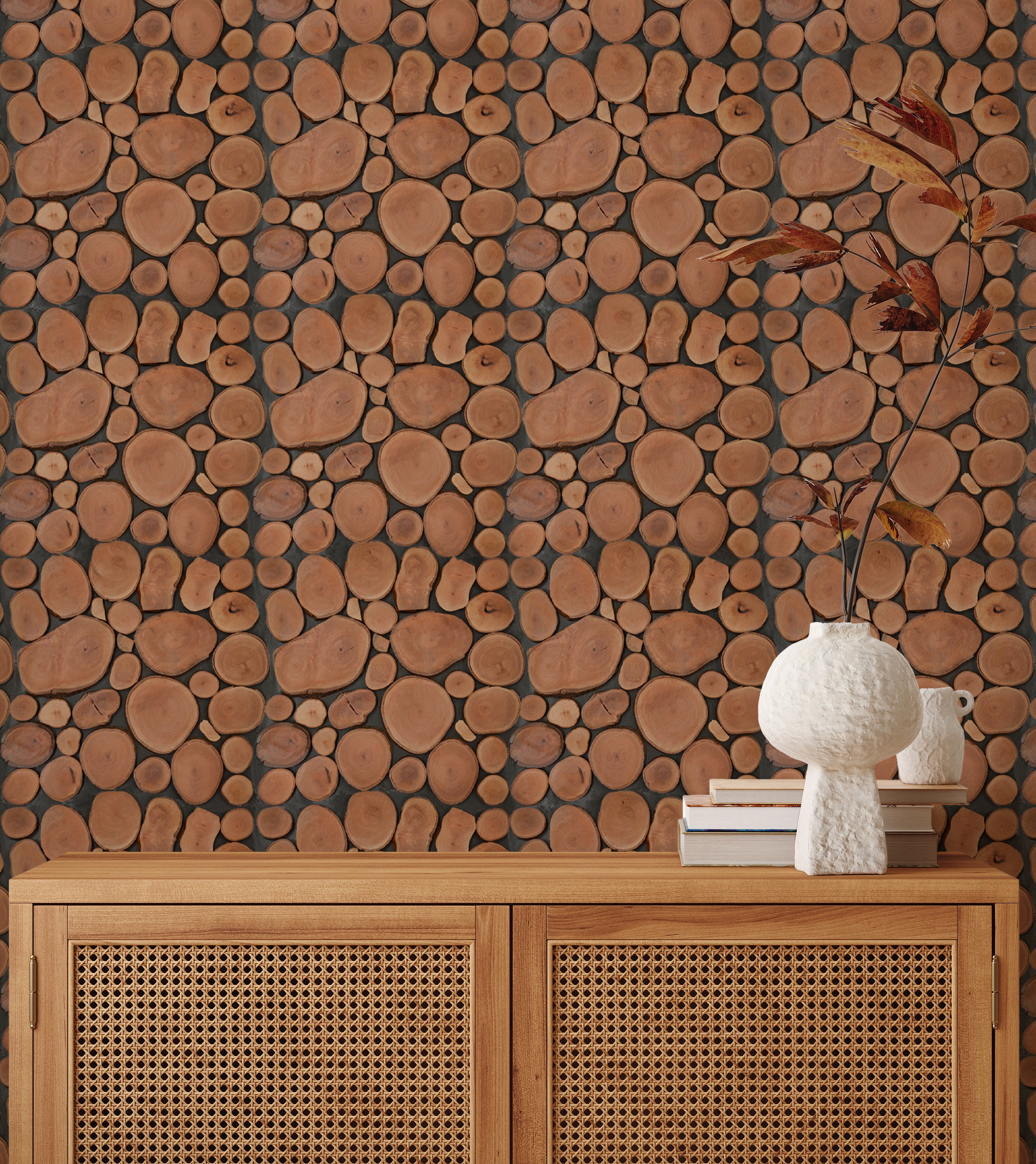 Wood Mosaic Panel | Lychee Wood Tile | 12×12”