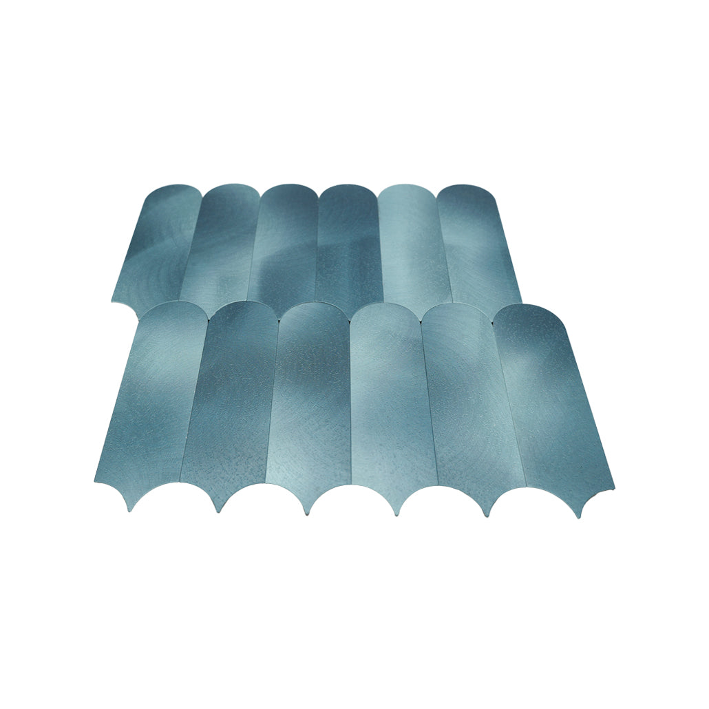 Peel and Stick Mosaic Tile | Arch Blue | 11.73×11.34 in | Metal