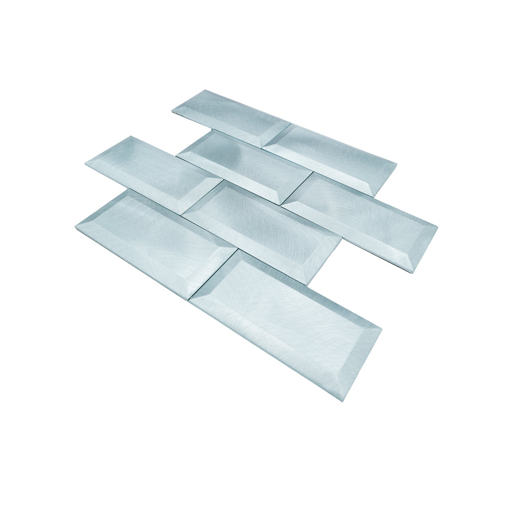Peel and Stick Backsplash | Subway 3D Blue | 12.01×12.01"