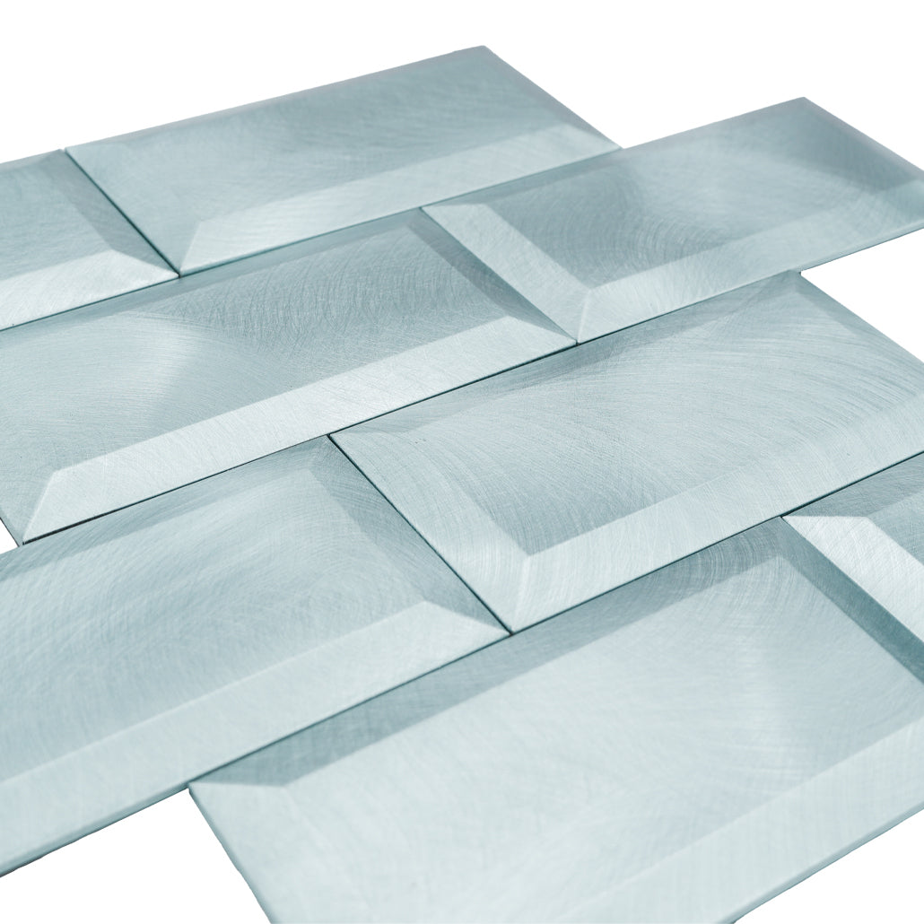 Peel and Stick Backsplash | Subway 3D Blue | 12.01×12.01"