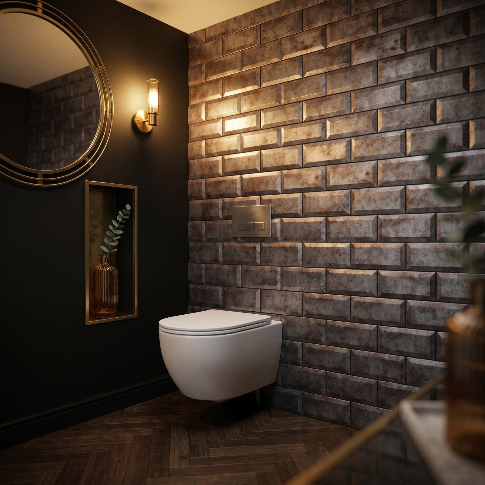 Peel and Stick Backsplash | Subway 3D Gray | 12.01×12.01"