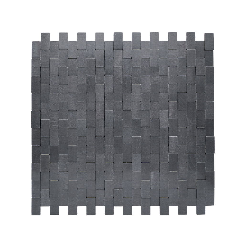Peel and Stick Backsplash | Brick 3D Anthracite | 11.73×11.81"