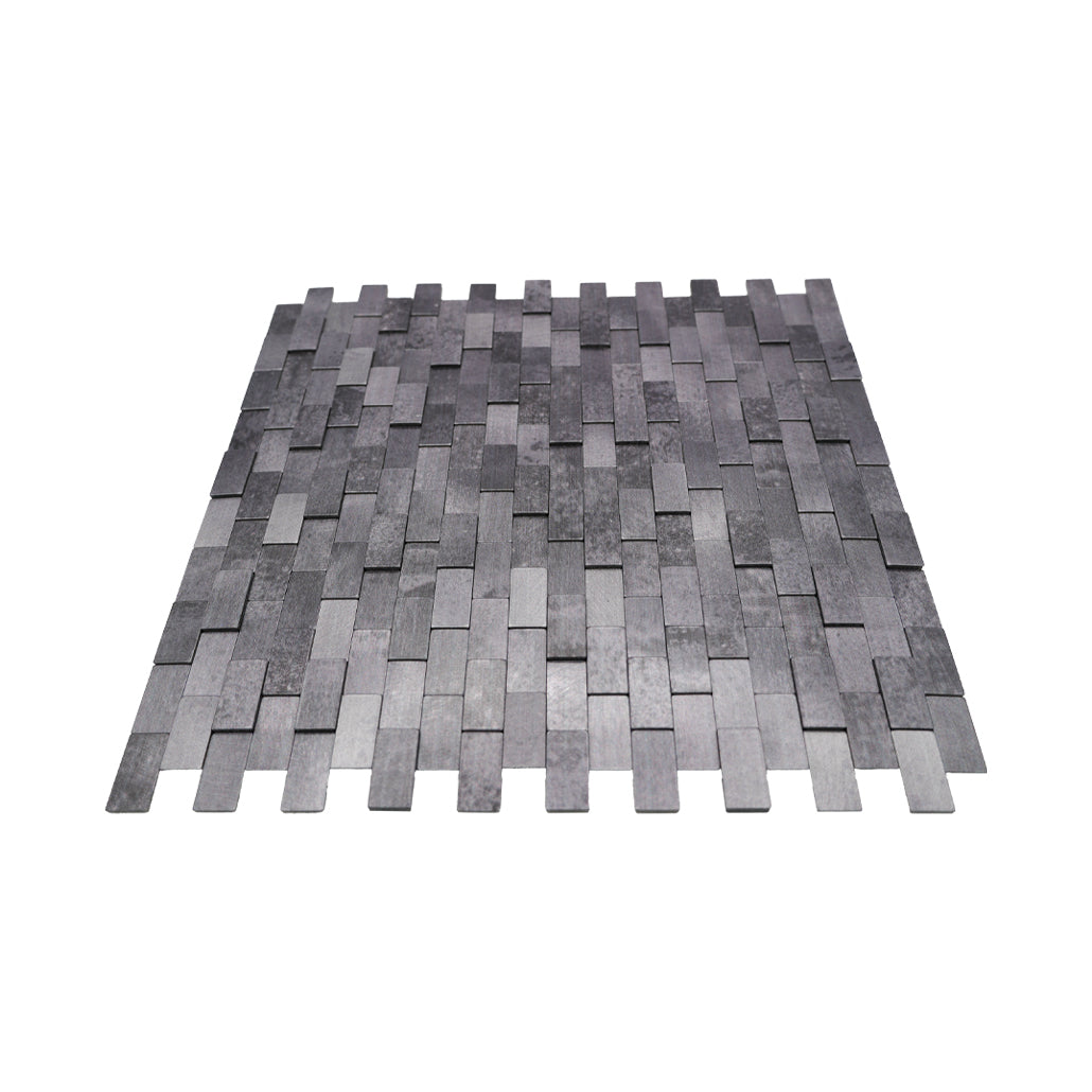 Peel and Stick Backsplash | Brick 3D Anthracite | 11.73×11.81"