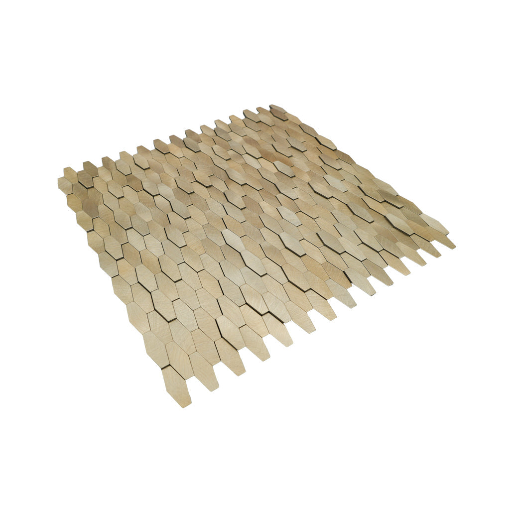 Peel and Stick Backsplash | Picket 3D Gold | 12.2×11.81"