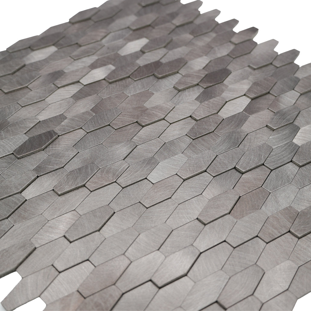 Peel and Stick Backsplash | Picket 3D Gray | 12.2×11.81"