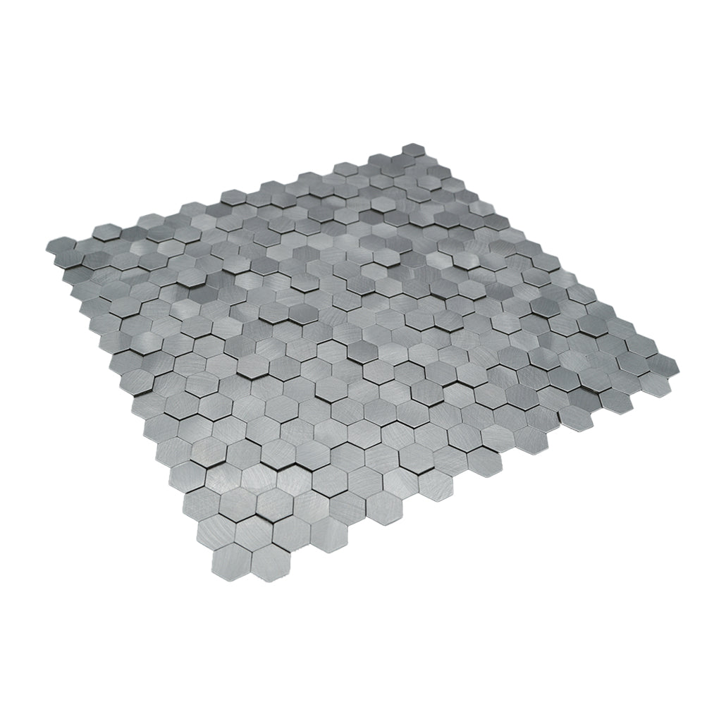 Peel and Stick Backsplash | Mini Hexagon 3D Gray | 11.73×12.09"
