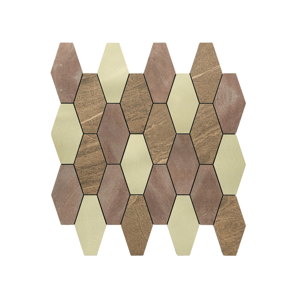 Peel and Stick Backsplash | Picket Brown | 11.81×11.81"
