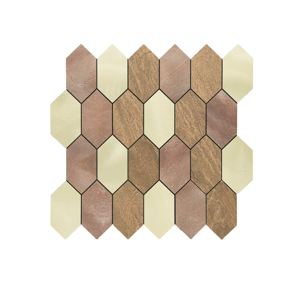 Peel and Stick Backsplash | Picket Champagne | 11.81×11.81"