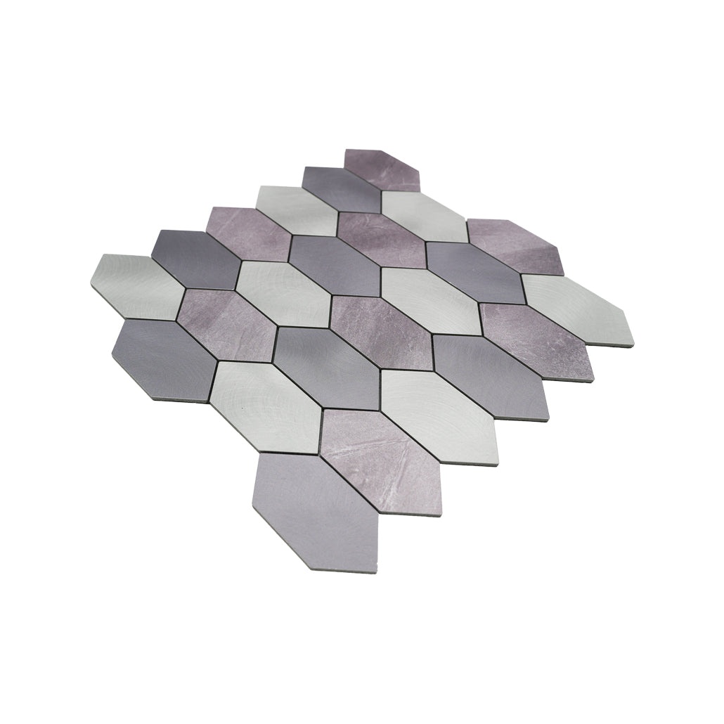 Peel and Stick Backsplash | Picket Mauve | 11.81×11.81"