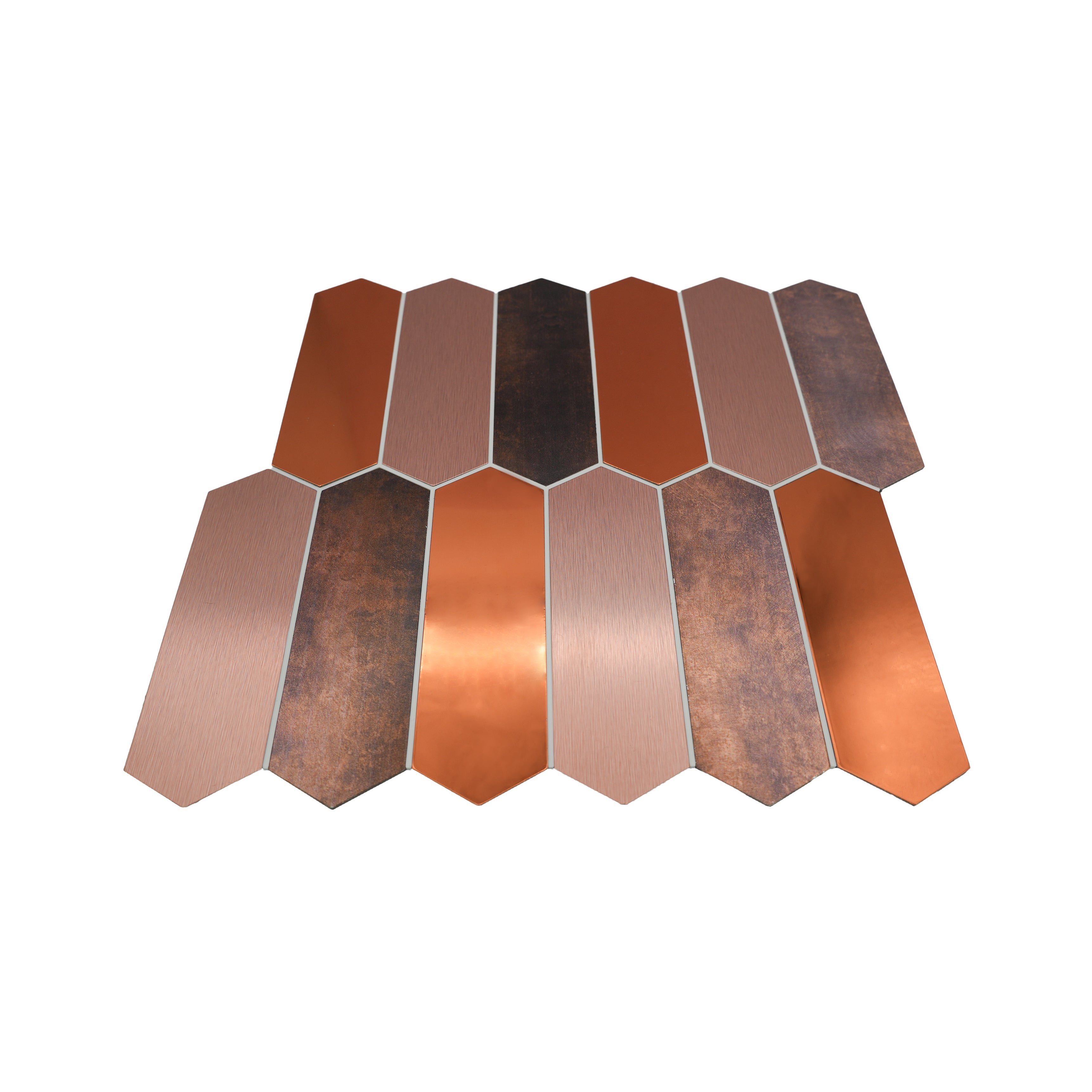 Peel and Stick Backsplash | Picket Brown | 11.1×10.75"
