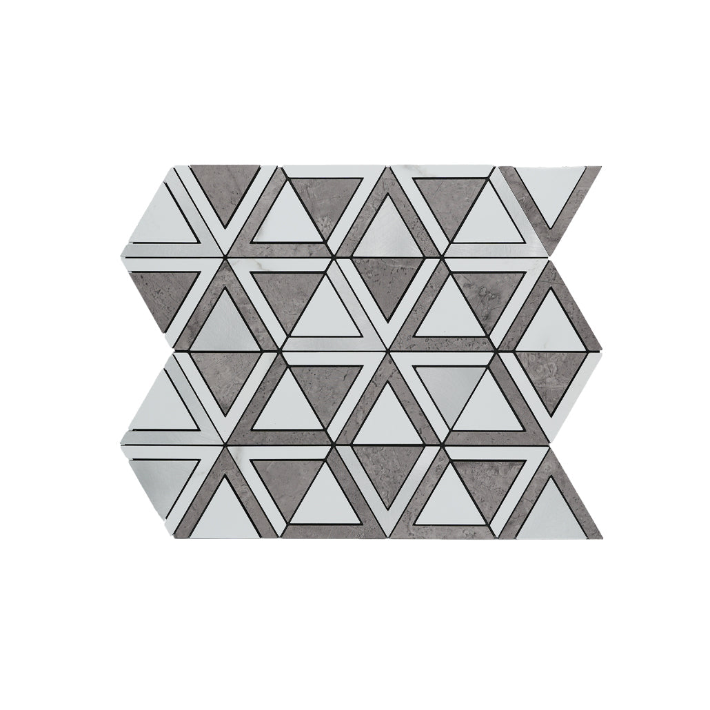 Peel and Stick Backsplash | Triangle Gray | 11.3×13.03"